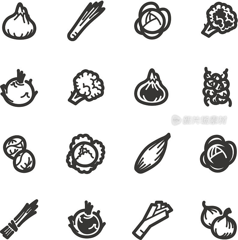 蔬菜图标- Bazza系列